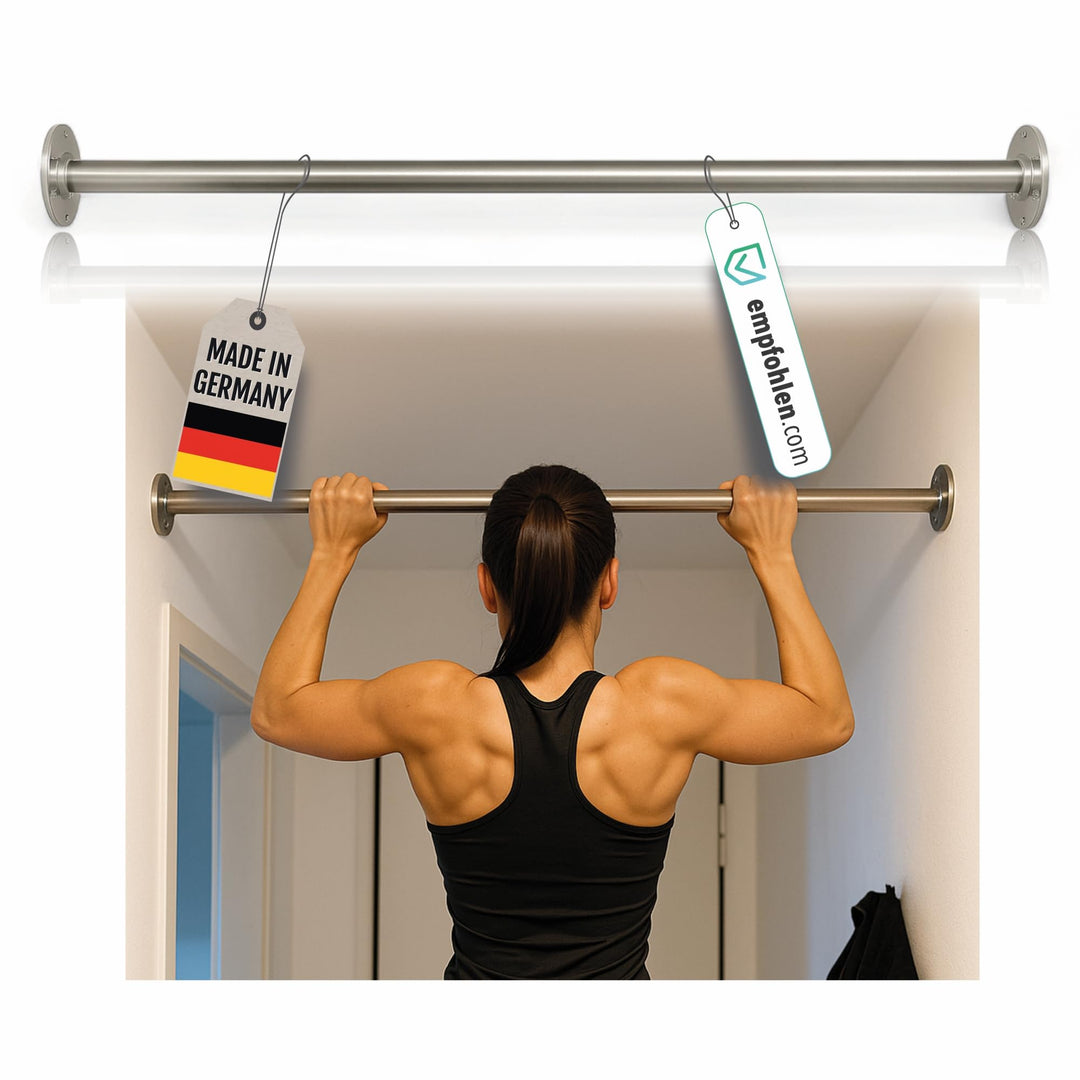 Klimmzugstange aus Edelstahl für Wandmontage robuste Reckstange für Klimmzüge, Calisthenics & Traini
