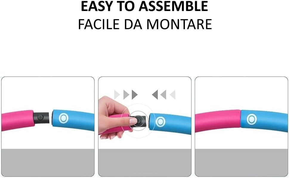 Hula Hoop Fitness weicher Reifen zum Abnehmen mit 8 abnehmbaren Abschnitten, ideal zur Gewichtsreduk