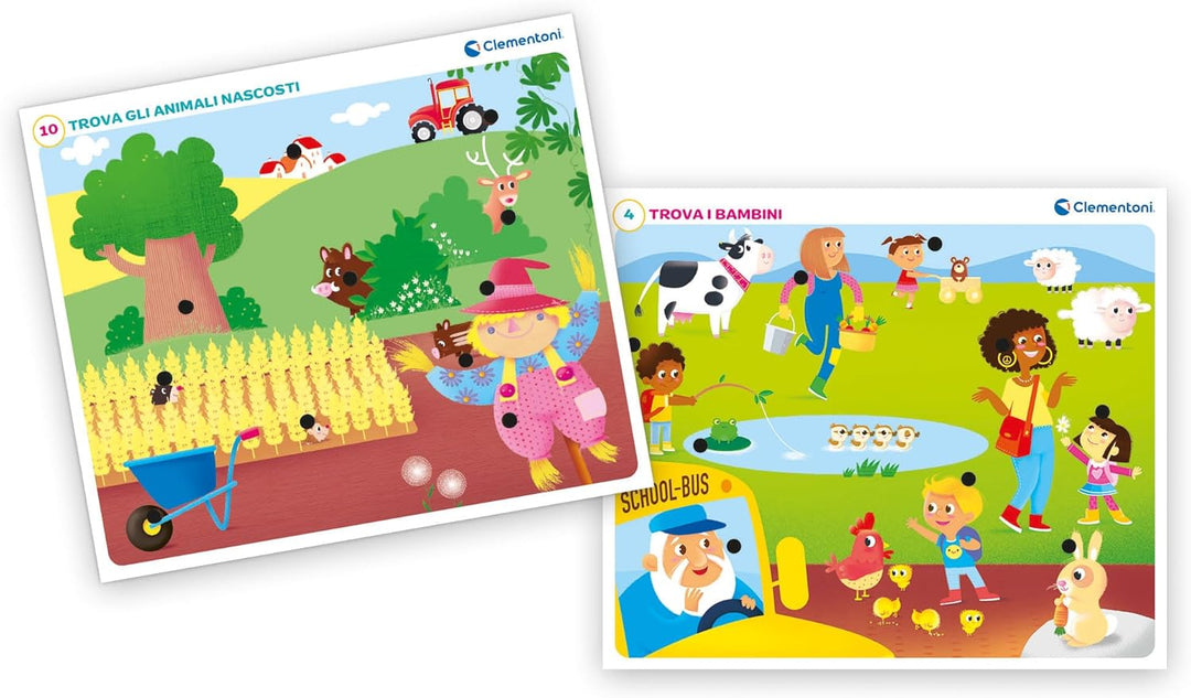 Clementoni - Mein erster Wissenschaftler, alle auf dem Bauernhof, Lernspiel für Kinder 2-4 Jahre, Ba