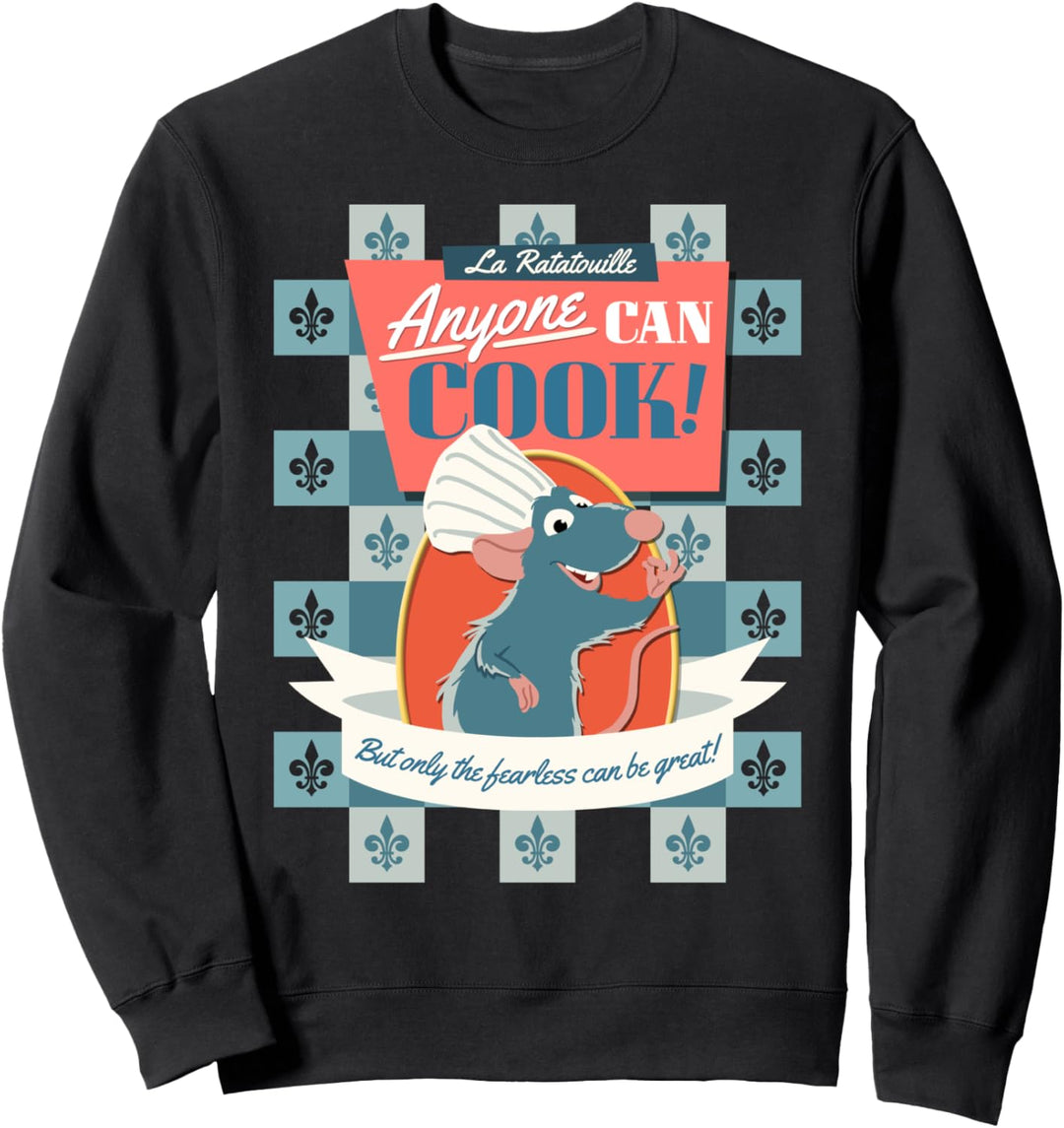 Disney Pixar Ratatouille Remy Anyone Can Cook Poster Sweatshirt