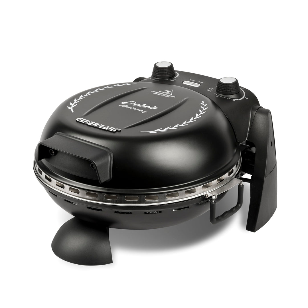 Pizzaofen G3Ferrari G1017710 Delizia Anniversary schwarz - Special Edition mit Wende-Pizzastein, Piz