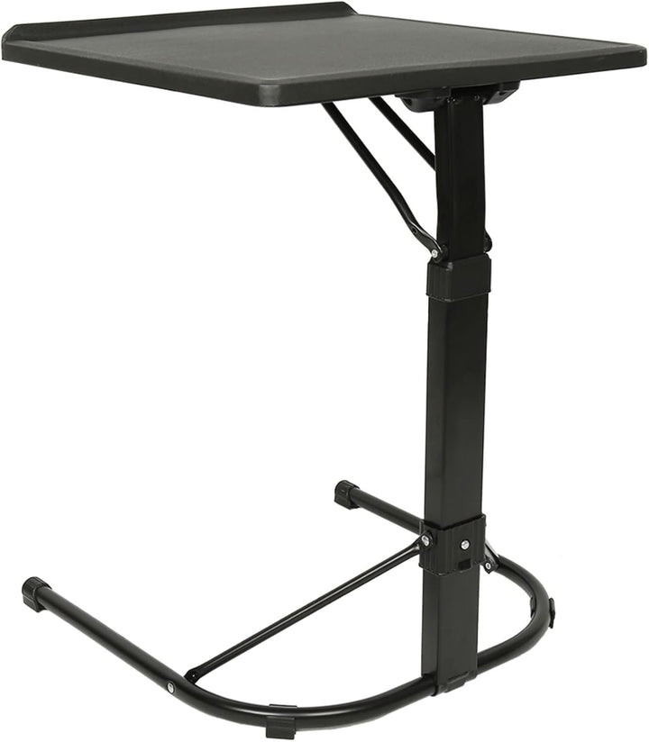 Betttisch für Laptop, höhenverstellbar, 5 Rollen, abschliessbar, faltbar, Holz, PC, Schwarz, Metall