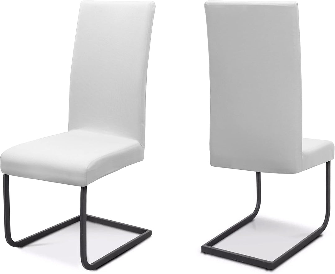 BEAUTEX Stuhlhusse Jersey Baumwolle Stretch elastisch 6er Set Weiss | auch passend für Freischwinger