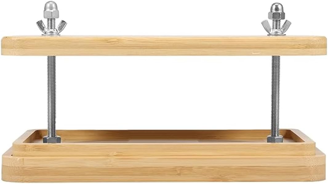 Bambus-Tofu-Press-Set – umweltfreundliches Tofu-Set aus Holz, mit Sieb und Abtropfschale