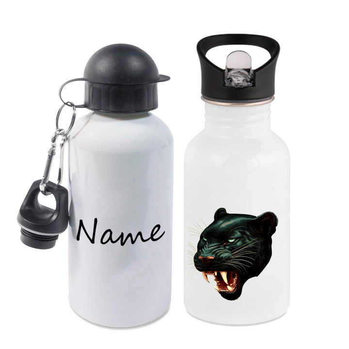 Trinkflasche mit Name/wahlweise 400ml, 500ml oder 600ml + Schriftwahl für Name + Edelstahl oder Alum