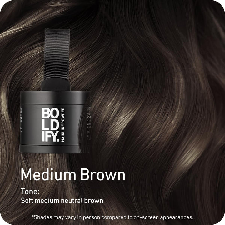 BOLDIFY Ansatzpuder 4g - Haar Concealer zur Haarverdichtung für Frauen und Männer, Grauabdeckung für