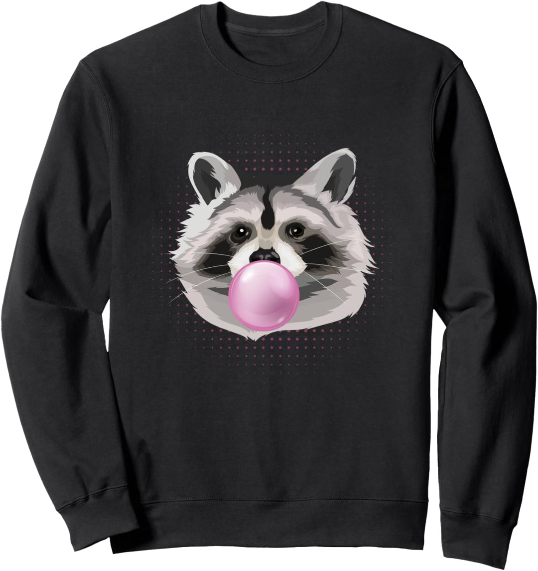 Tier des Waldes Trash Panda Süsses Kaugummi Waschbär Sweatshirt