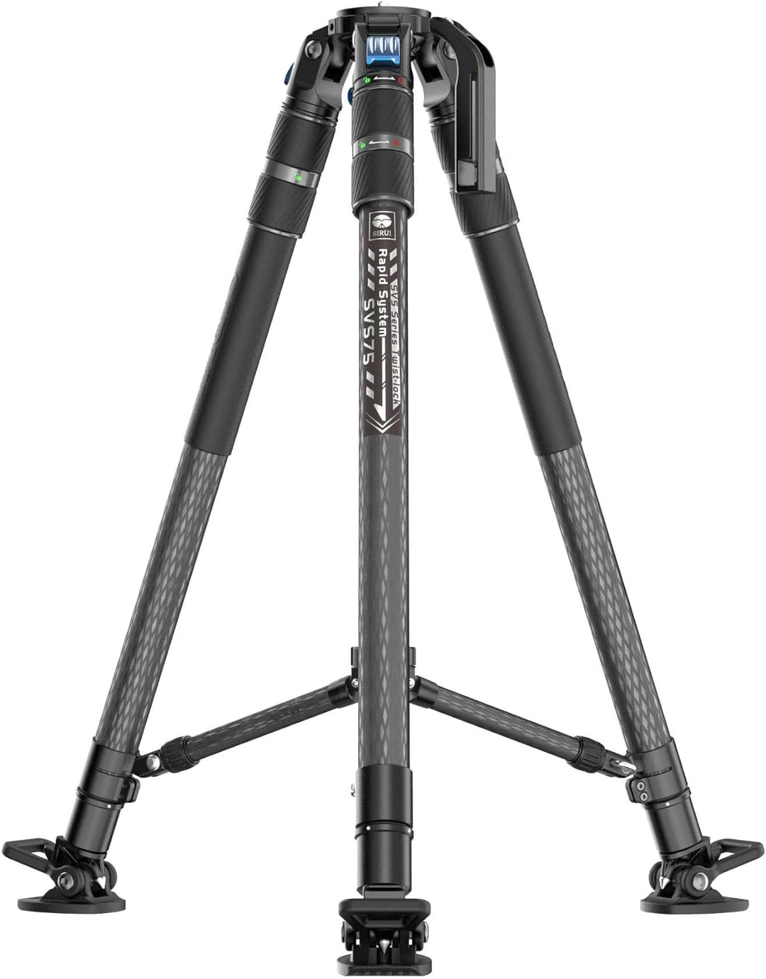 SIRUI SVS75 Rapid System Videostativ, Carbonfaser Stativ 155cm mit einstufiger Höhenverstellung, Mit