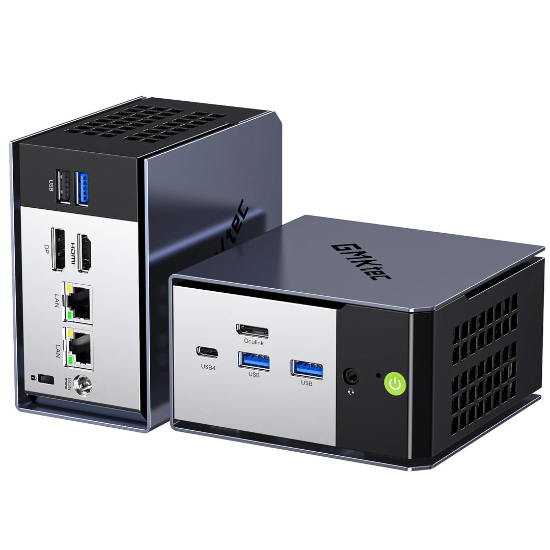 GMKtec Mini PC Gaming Ryzen 7 7735HS(8K/16T Bis zu 4.75GHz, Beats 6800) Micro PC mit 32GB DDR5 6400,