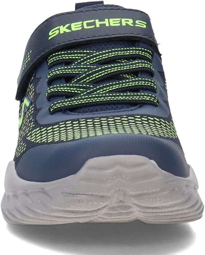 Skechers Jungen Nitro Sprint Karvo Sneaker 27 EU Navy Textile Lime Blue Trim, 27 EU Navy Textile Lim