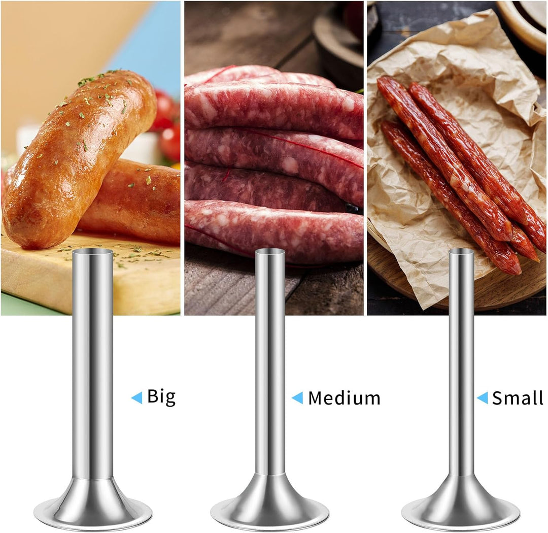 Gdrtwwh Wurstfüller Stuffer Rohre für Fleischwolf-Aufsatz, #12 Wurstfüller-Set für Lebensmittelmühle