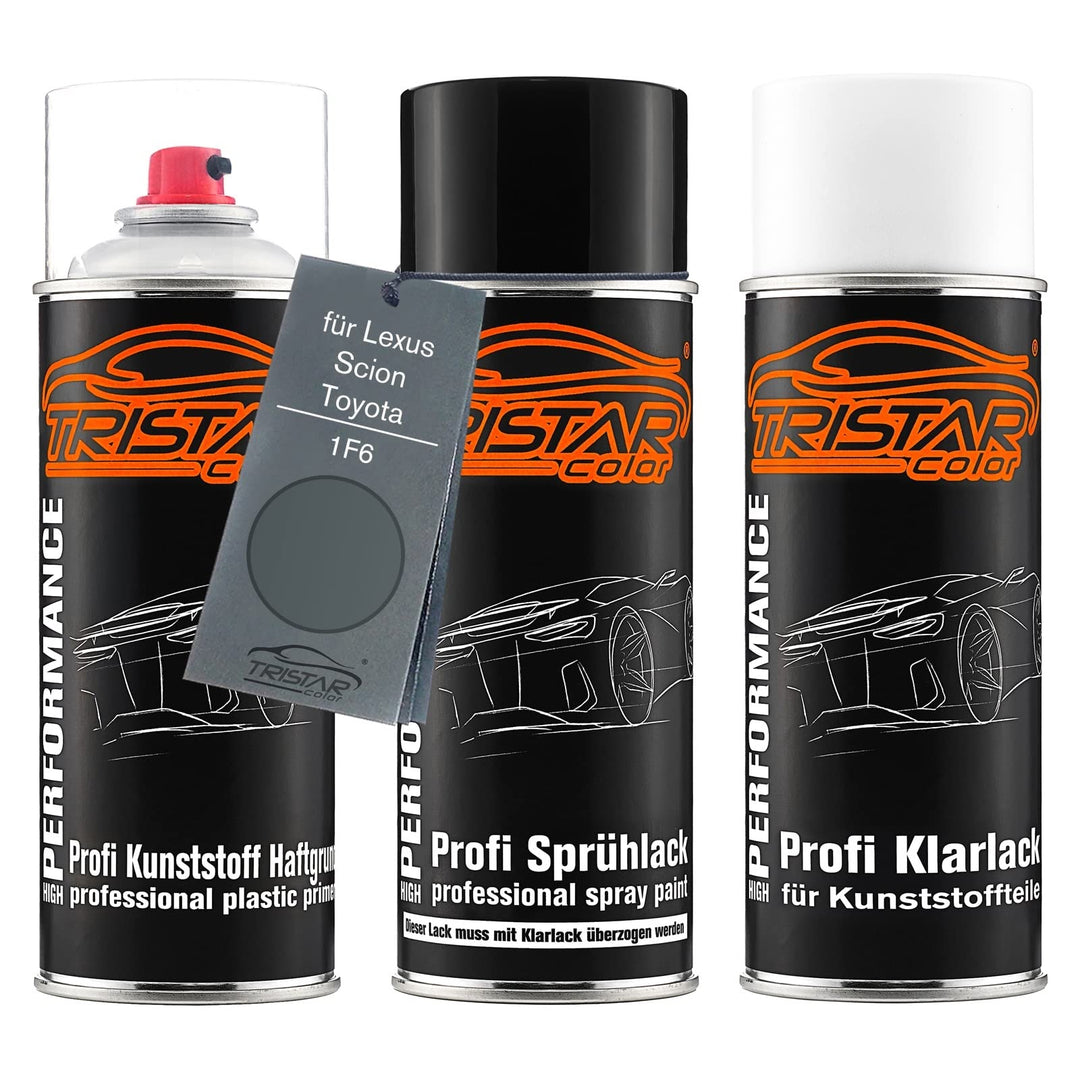 TRISTARcolor Autolack Spray Kunststoff für Toyota/Lexus 1F6 Grey Metallic | für Toyota / Lexus / Sci