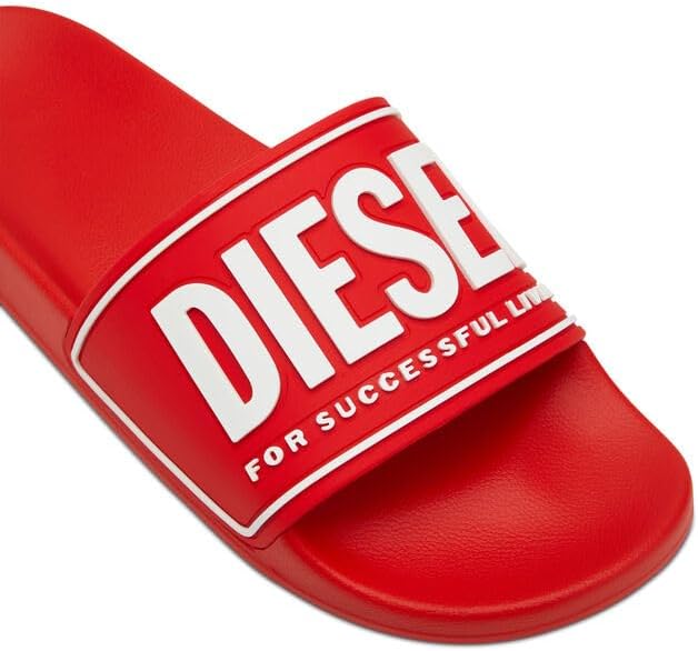 Diesel Herren Sa-mayemi Cc Sandalen Hausschuh 39 EU Rot, 39 EU Rot