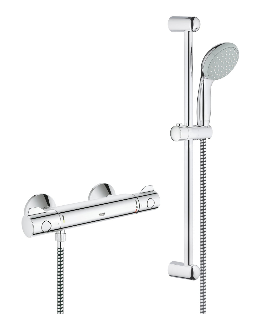GROHE Grohtherm 800 | Brause- und Duschsysteme - BRAUSETHERMOSTAT | mit Tempesta Brausegarnitur, 600