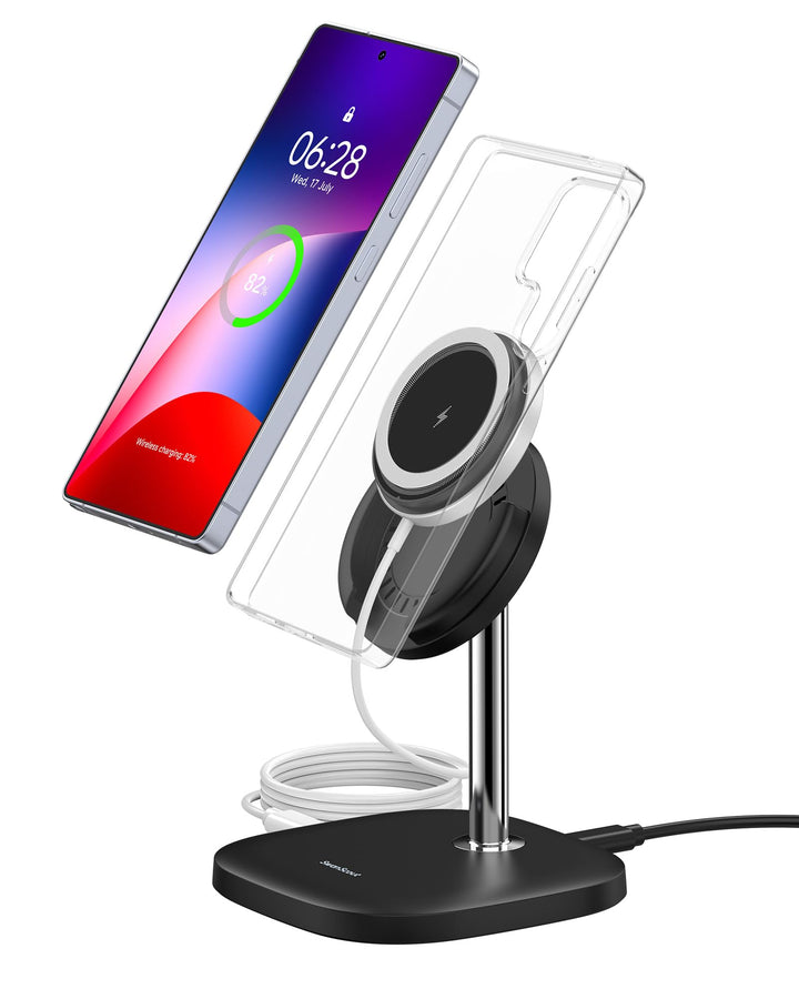 SwanScout Magnetisches Induktive Ladegerät für iPhone 17/Air/16/15/14/13/12, Ladeständer Ladestation