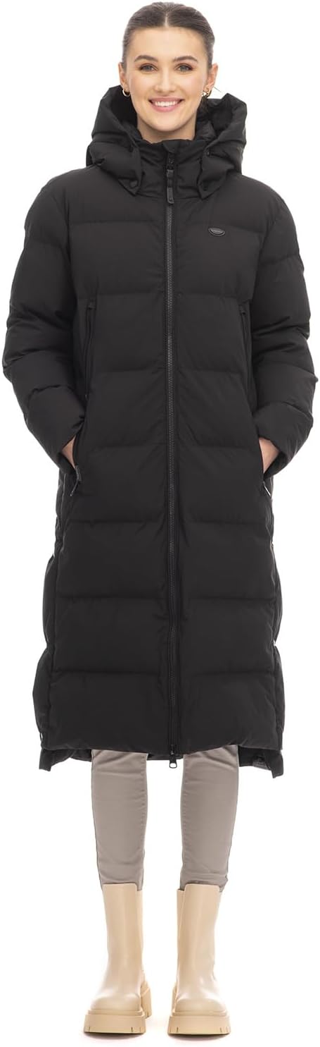 Ragwear Damen Steppmantel Patrise XL Schwarz, XL Schwarz