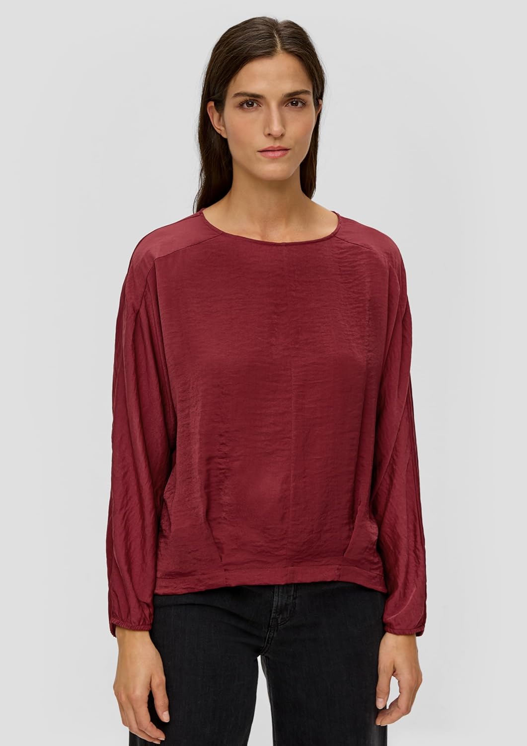 s.Oliver Bluse mit Fledermausärmeln, Rubinrot