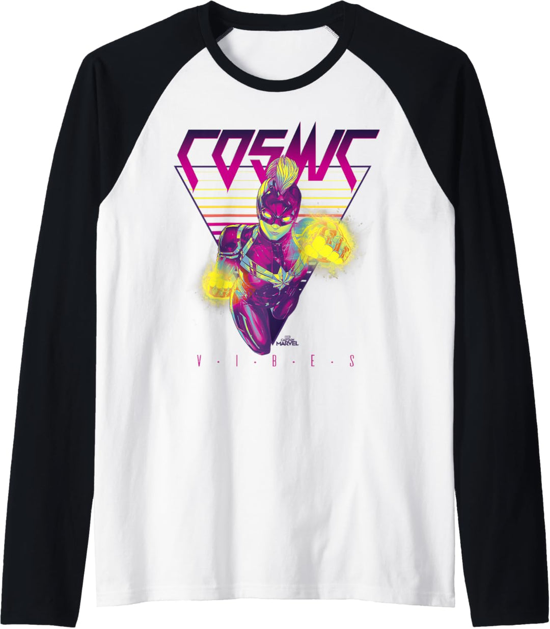 Captain Marvel Cosmic Vibes Portrait Raglan