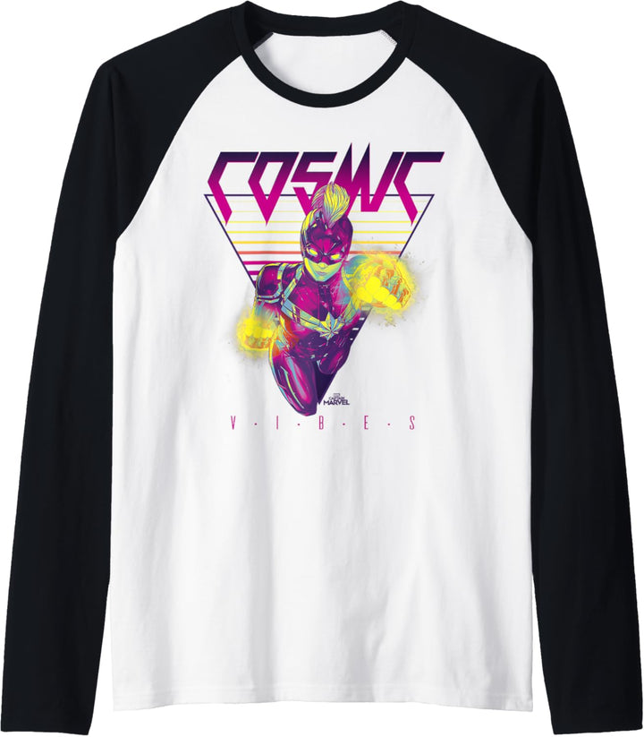 Captain Marvel Cosmic Vibes Portrait Raglan