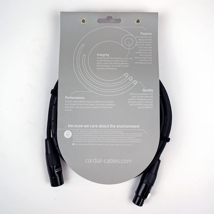 CORDIAL Kabel micro XLR 10 m Kabel MICROPHONE Essentials symmetrisch Rean Silber, 10 M