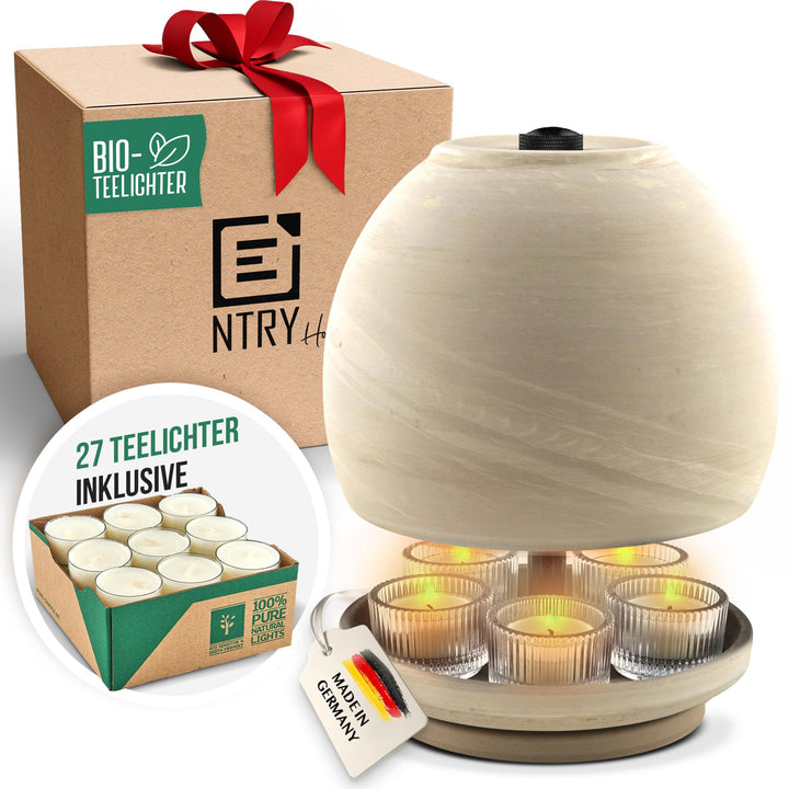 NTRY Home® CandleStove Teelichtofen - Stil Moon M Ø20 cm - Doppelwandig - Teelichtheizung - Kerzenof