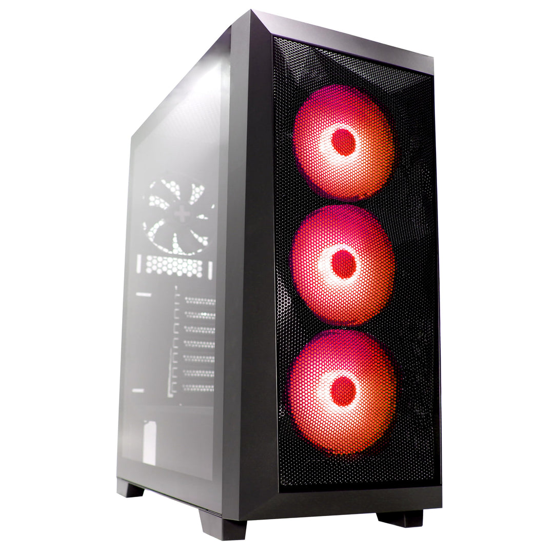 Xilence Xilent Breeze X712.RGB Gaming PC Gehäuse, 3X 120mm ARGB Lüfter, 1x 120mm PWM Lüfter, ATX Mid