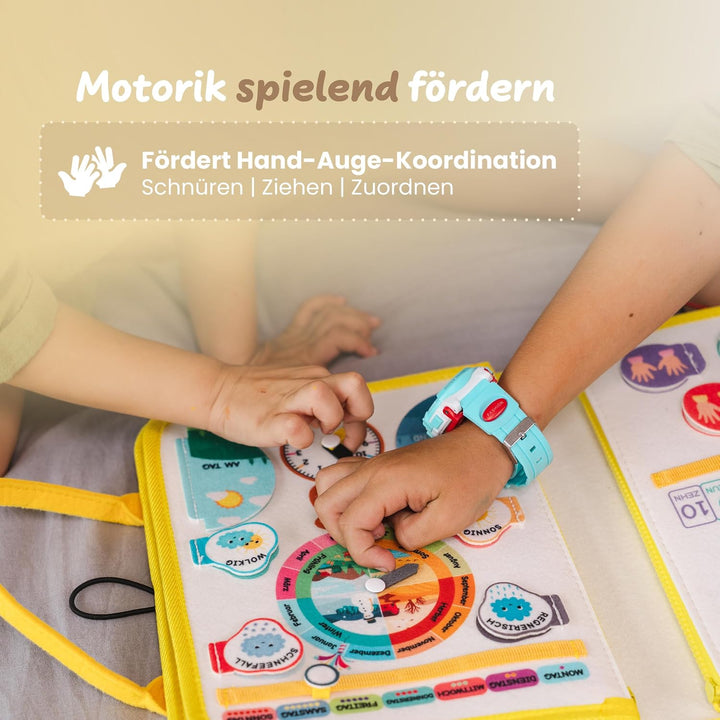 Lion’s Collection Montessori Busy Board Deutsch ab 3 Jahre – Busy Book &amp; Activity Board für Kinder –