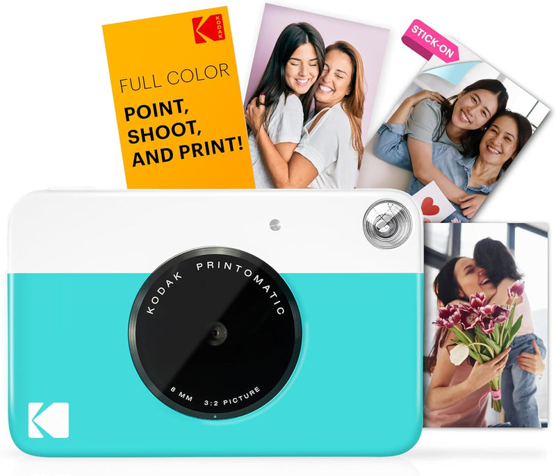 Kodak PRINTOMATIC Digitale Sofortbildkamera, Vollfarbdrucke auf Zink 2"x3"-Fotopapier mit Sticky-Bac
