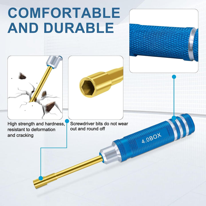 Sechskantmutter Schraubendreher Satz 2.0mm 2.5mm 3.0mm 3.5mm 4.0mm 4.5mm 5.0mm RC Werkzeug Steckschl