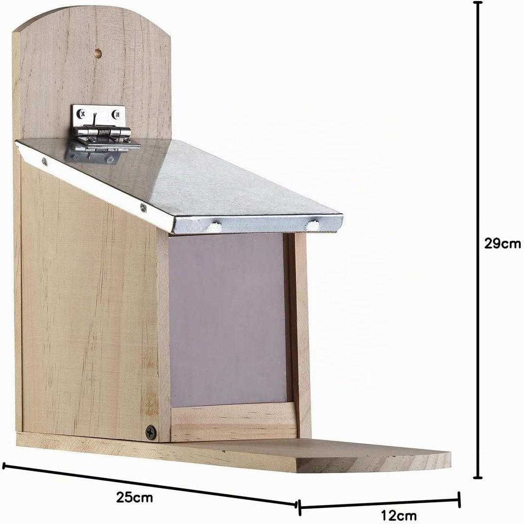 Royal Gardineer Eichhörnchenfutterhaus: 2er-Set Wetterfestes Futterhaus für Eichhörnchen, Metalldach