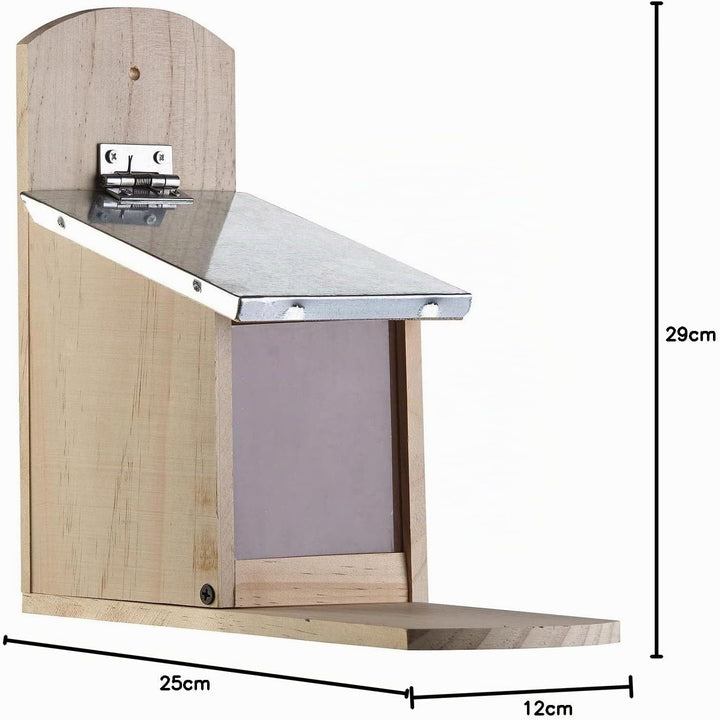 Royal Gardineer Eichhörnchenfutterhaus: 2er-Set Wetterfestes Futterhaus für Eichhörnchen, Metalldach