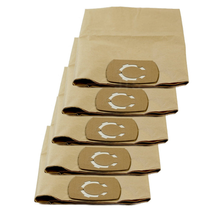 DeClean Staubsaugerbeutel Staubbeutel für Staubsauger Nass-Trockensauger 5 Stück kompatibel mit Kärc