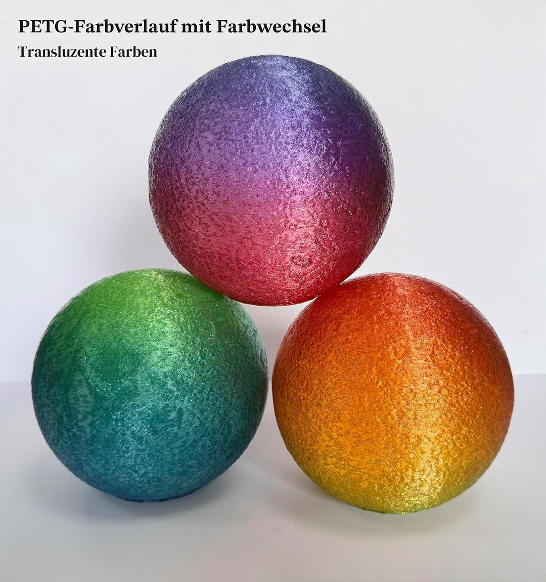 Stronghero3D PETG 3D Drucker Filament 1.75mm Mehrfarbig Translucent Regenbogen 1kg Genauigkeit +/- 0