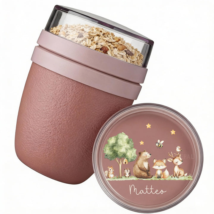 Mepal Müslibecher personalisiert, Pot Joghurtbecher, to go Becher, Geeignet für Tiefkühler, Mikrowel