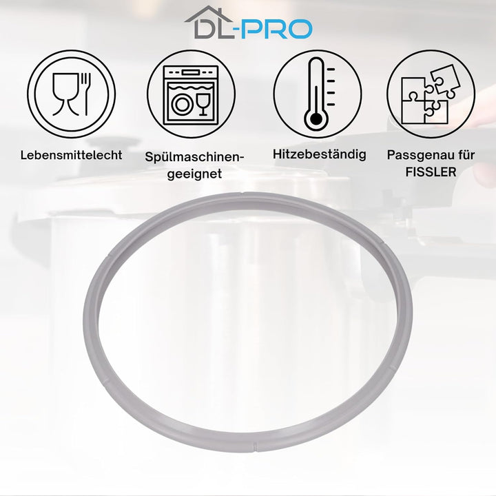 DL-pro Dichtungsring 22cm kompatibel mit Fissler Blue Point, Vitavit Royal, Magic Line, Magic Comfor