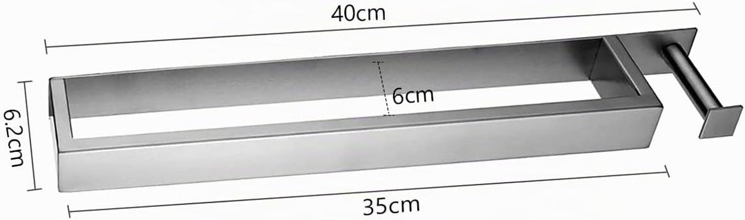 CCKOLE Handtuchhalter Ohne Bohren Gebürstet Silber, Handtuchstange Bad 304 Edelstahl, Gästehandtuchh