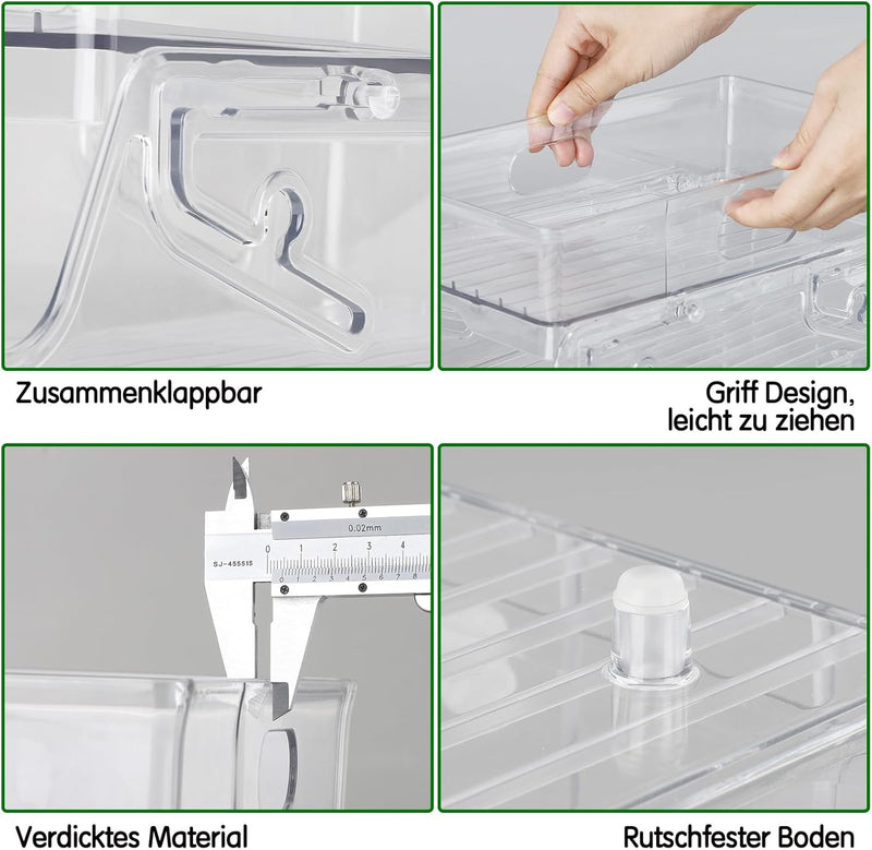 JESIFFY Dosen Organizer Dosenhalter Kühlschrank Organizer Dosen, 2 Tier Rollende Schublade Dosen Küh