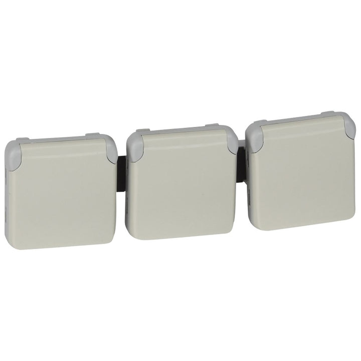 LEGRAND - Prises 3x2P+T horizontal précâblées composable blanc 16 A 250 V LEGRAND PLEXO 069644 - LEG
