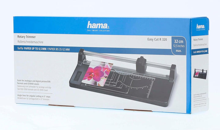 Hama Papierschneider mit Rollklinge (Schneidemaschine mit 5 Blatt Schneidleistung, Schneidegerät bis