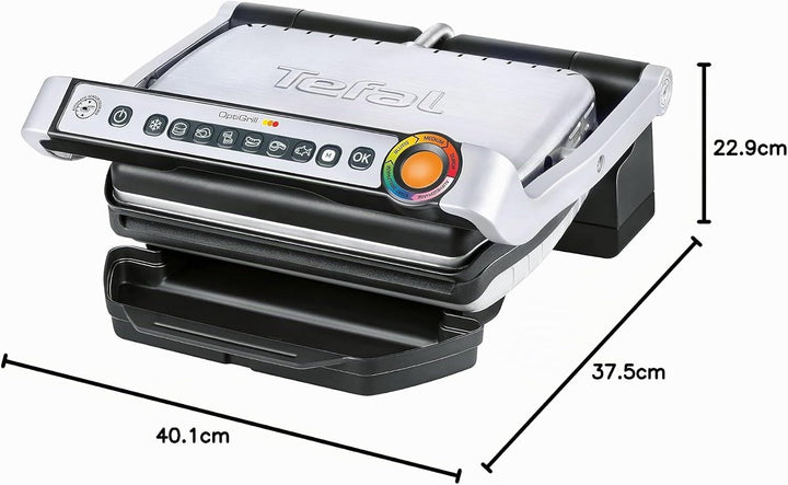 Tefal OptiGrill GC702D Kontaktgrill | für ideale Grillergebnisse | 2.000 Watt | Standard-Modell | au