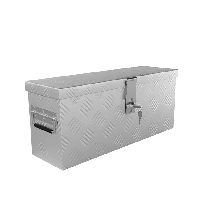 18L Aluminium Transportbox Aufbewahrungsbox Aluminiumkoffer Aluminiumbox Truckbox, Silber Lagerkiste