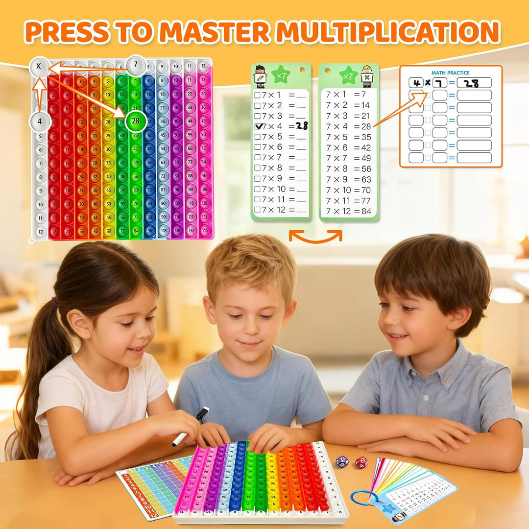 Pop Out Multiplikationstabelle 12x12 Math Multiplikation Fidget Spielzeug 1x1 Lernen Spiel Multiplik
