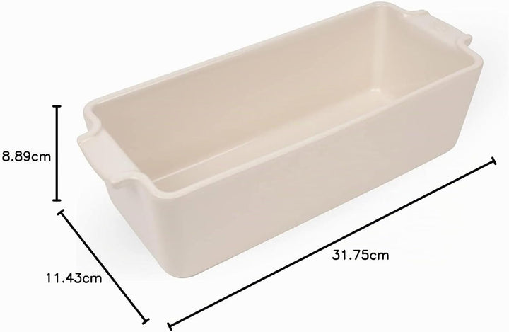 Peugeot Appolia Kuchenform eckig 31cm Ecru, aus Keramik gefertigt, 60503, Ecru