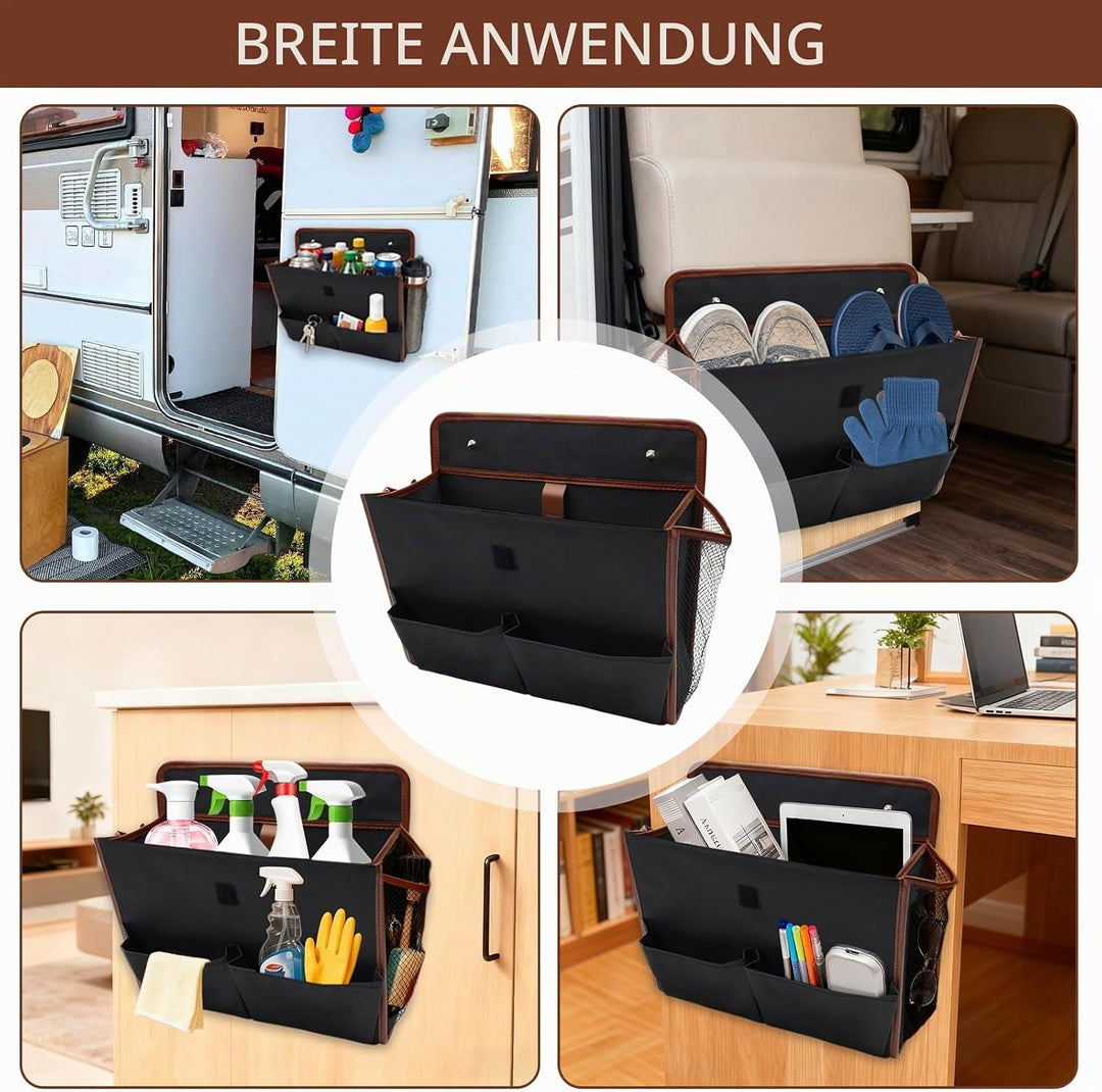 2 Stück Tür Organizer, Wohnmobil Organizer – Tragbarer und Faltbarer Aufbewahrungsorganizer für Camp