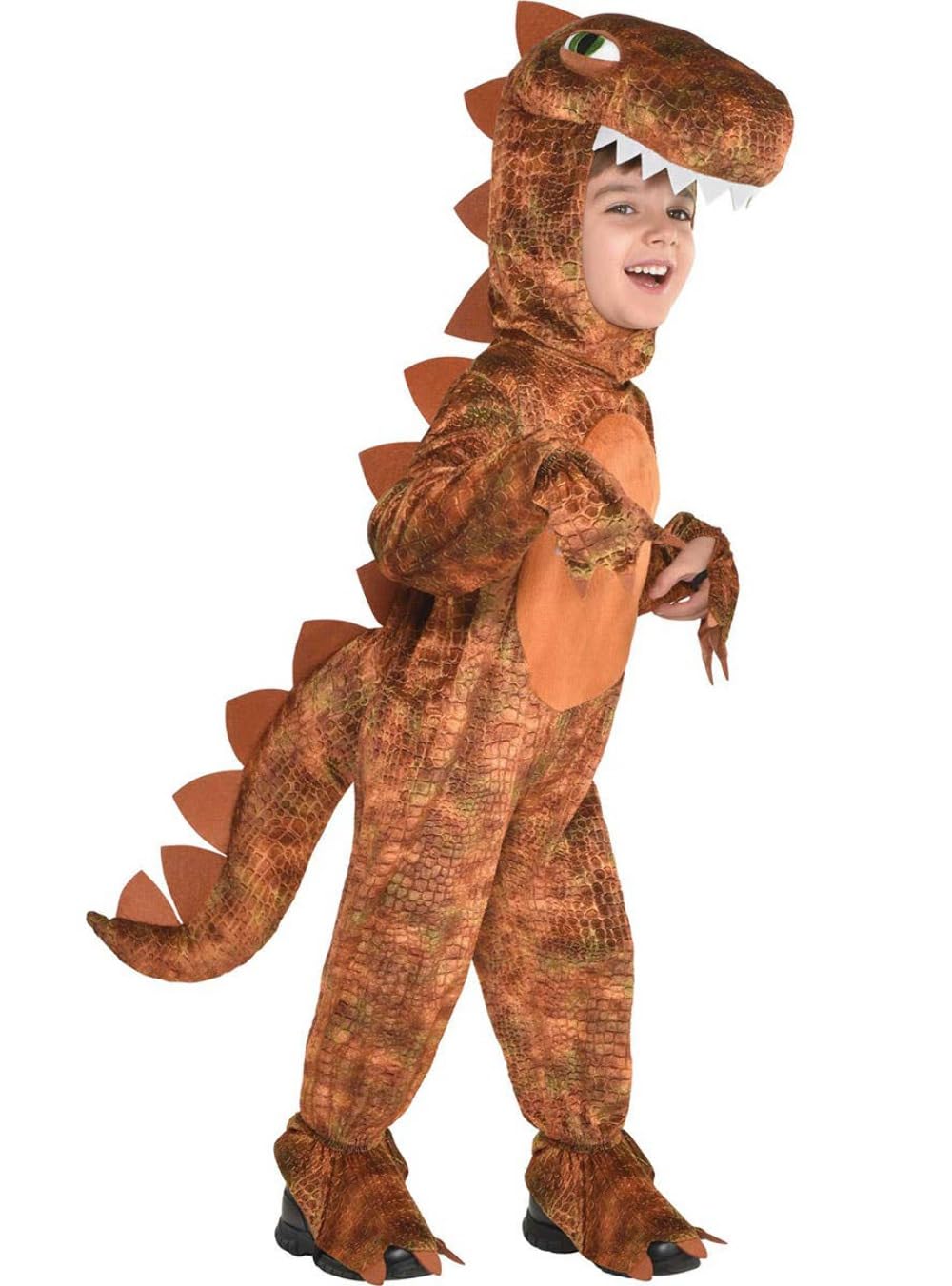 amscan 9904747 Kinderkostüm T-Rex mit Kapuze, 3–4 Jahre, 1-teilig Ages 3-4