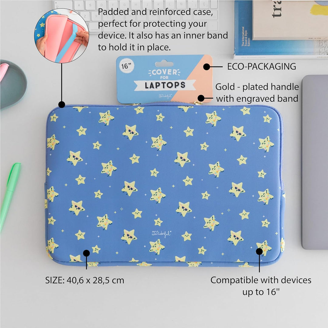 Mr Wonderful Wondee Laptoptasche 15/15,6/16 Zoll Laptophülle Wasserdicht Laptoptasche Schutzhülle -