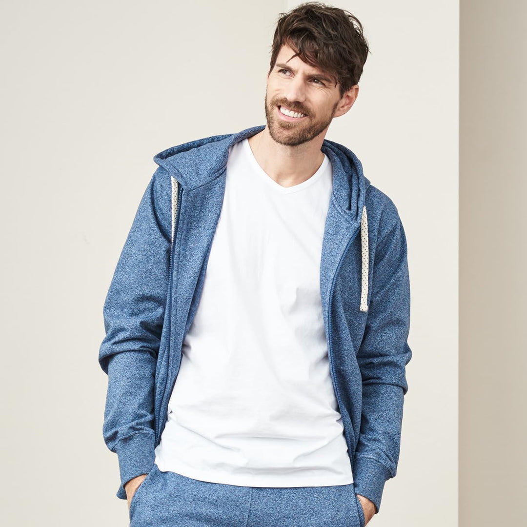 Living Crafts - CAMERON | Kapuzenjacke Herren-100% Baumwolle (Bio) -Sweatshirt mit durchgehendem Rei