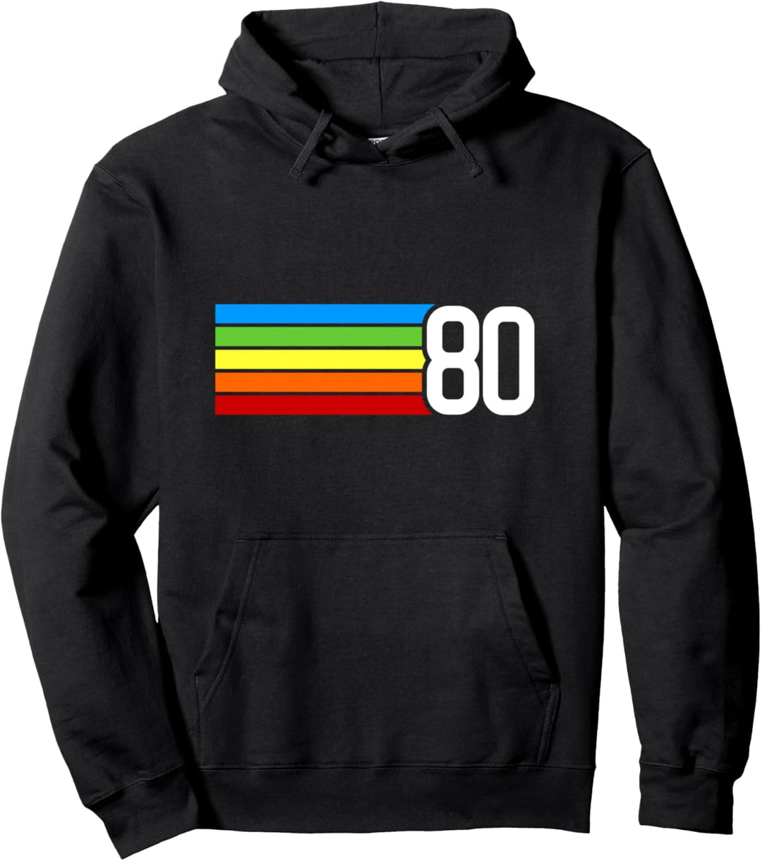 1980 Regenbogen Pullover Hoodie