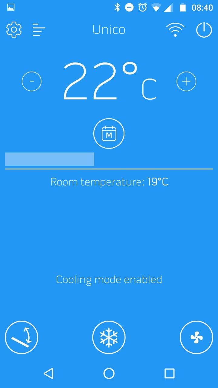 B1015 Unico WiFi Smart Home Steuerung und Programm Unico Olimpia Splendid Via Bluetooth, WLAN oder 3