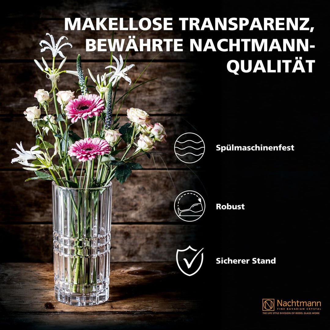 Spiegelau & Nachtmann, Vase, Kristallglas, 23 cm, Square, 0097781-0 23 cm Vase, 23 cm Vase